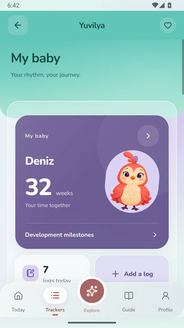 Yuvilya baby screen with example records